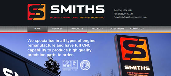 Smiths Engineering Web design